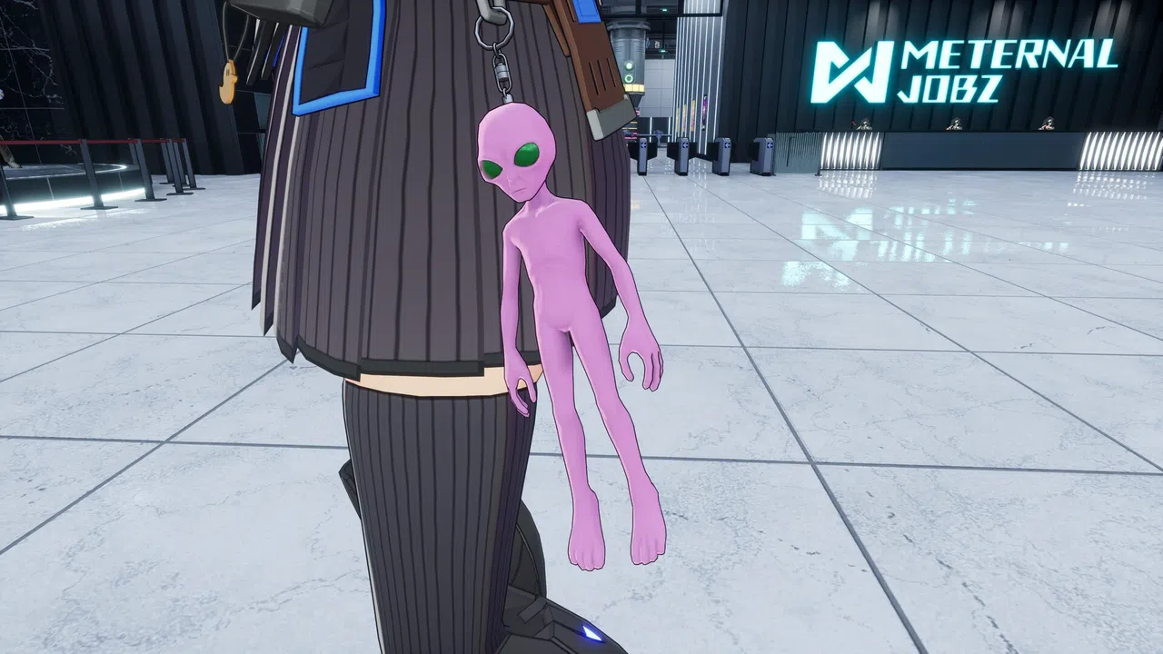 FULL METAL SCHOOLGIRL - Accessory: "Pink Grey Alien" Screenshot 0