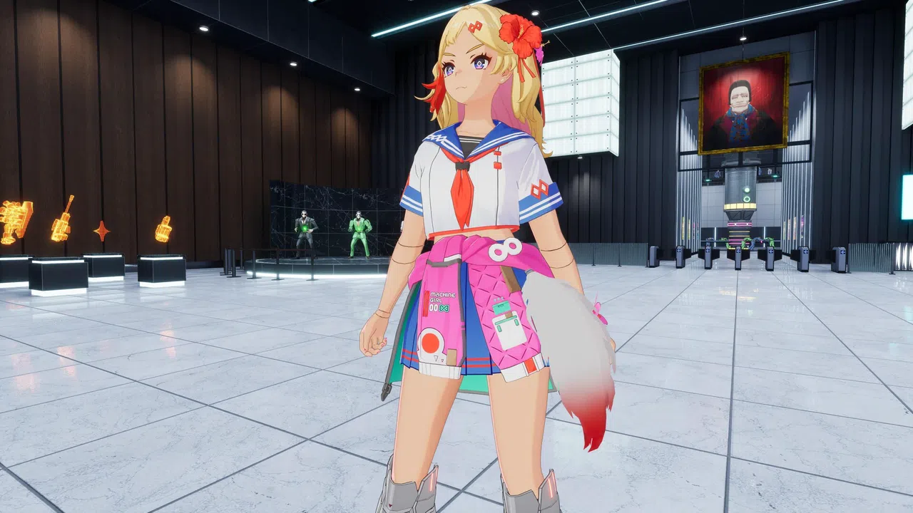 FULL METAL SCHOOLGIRL - Accessory: "Red-Tipped White Fox Tail" Screenshot 0