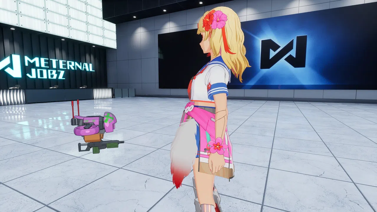 FULL METAL SCHOOLGIRL - Accessory: "Red-Tipped White Fox Tail" Screenshot 1
