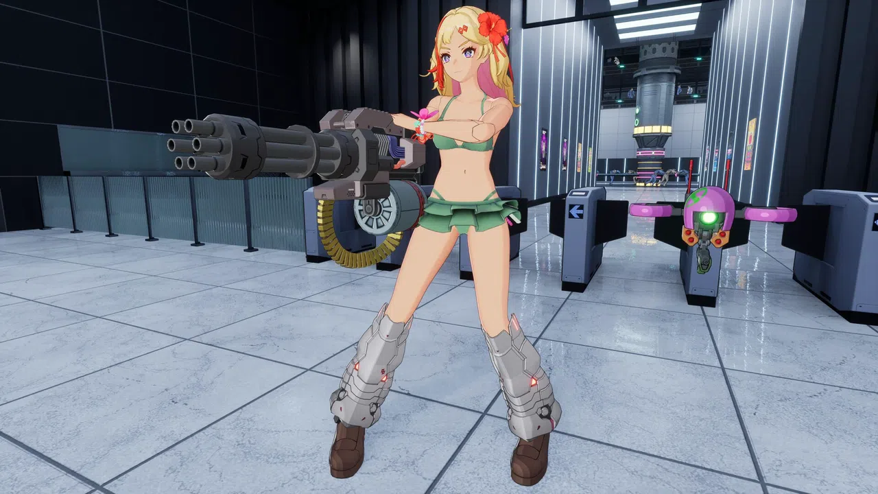 FULL METAL SCHOOLGIRL - Costume: "Cute Emerald Bikini (Ryoko)" Screenshot 2