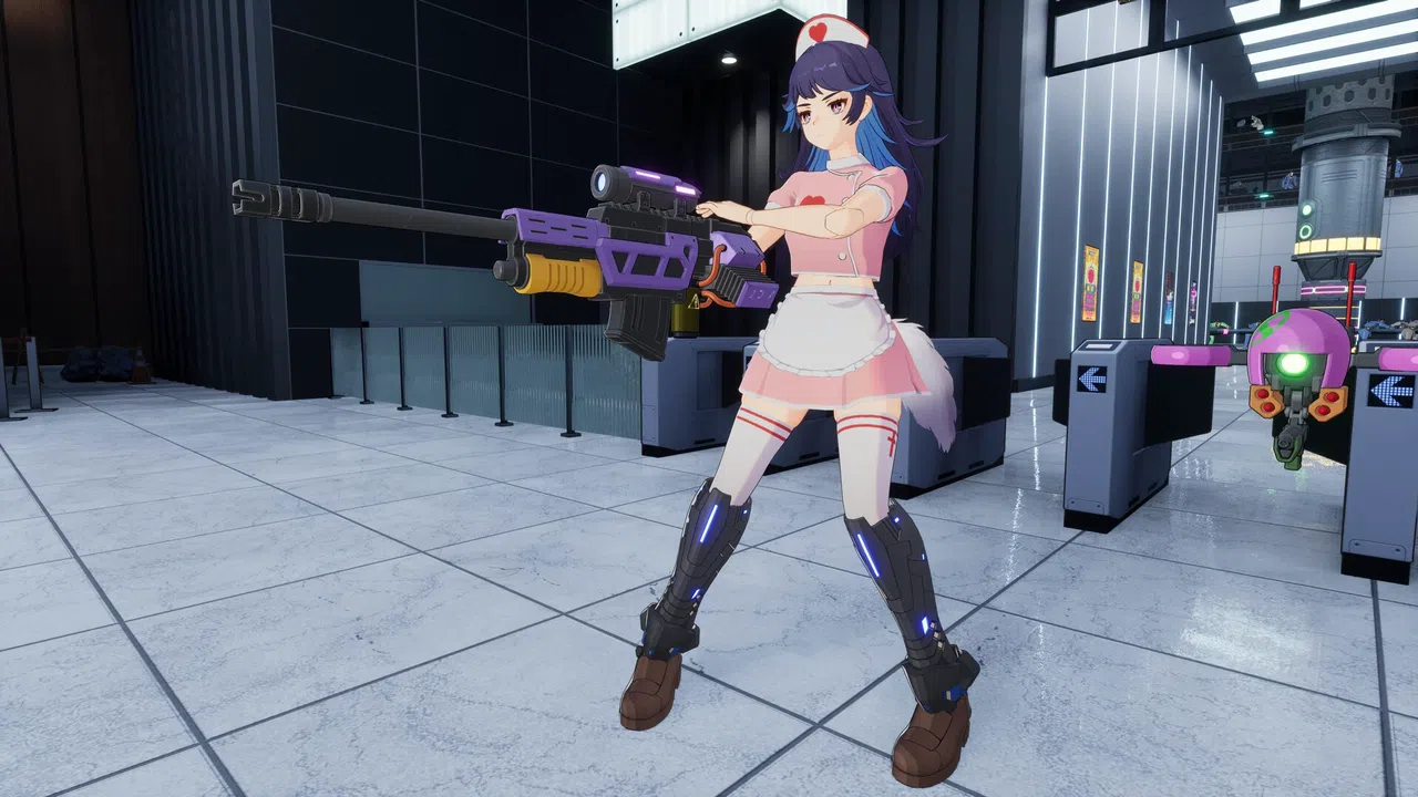 FULL METAL SCHOOLGIRL - Costume: "Nurse Pale Pink (Akemi)" Screenshot 2