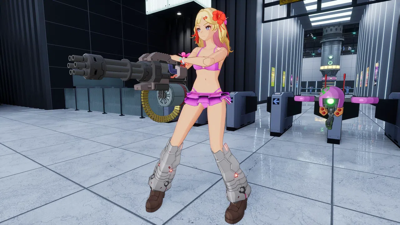 FULL METAL SCHOOLGIRL - Costume: "Cute Pink Bikini (Ryoko)" Screenshot 2