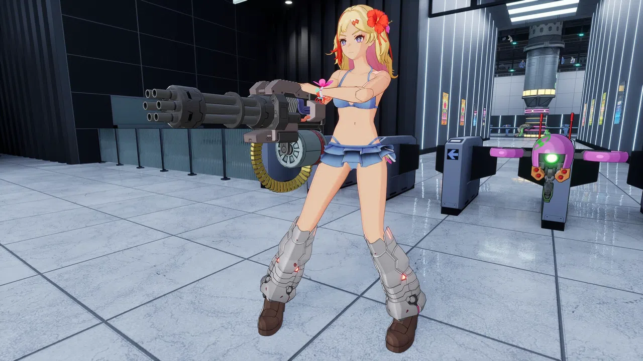 FULL METAL SCHOOLGIRL - Costume: "Cute Aquamarine Bikini (Ryoko)" Screenshot 1