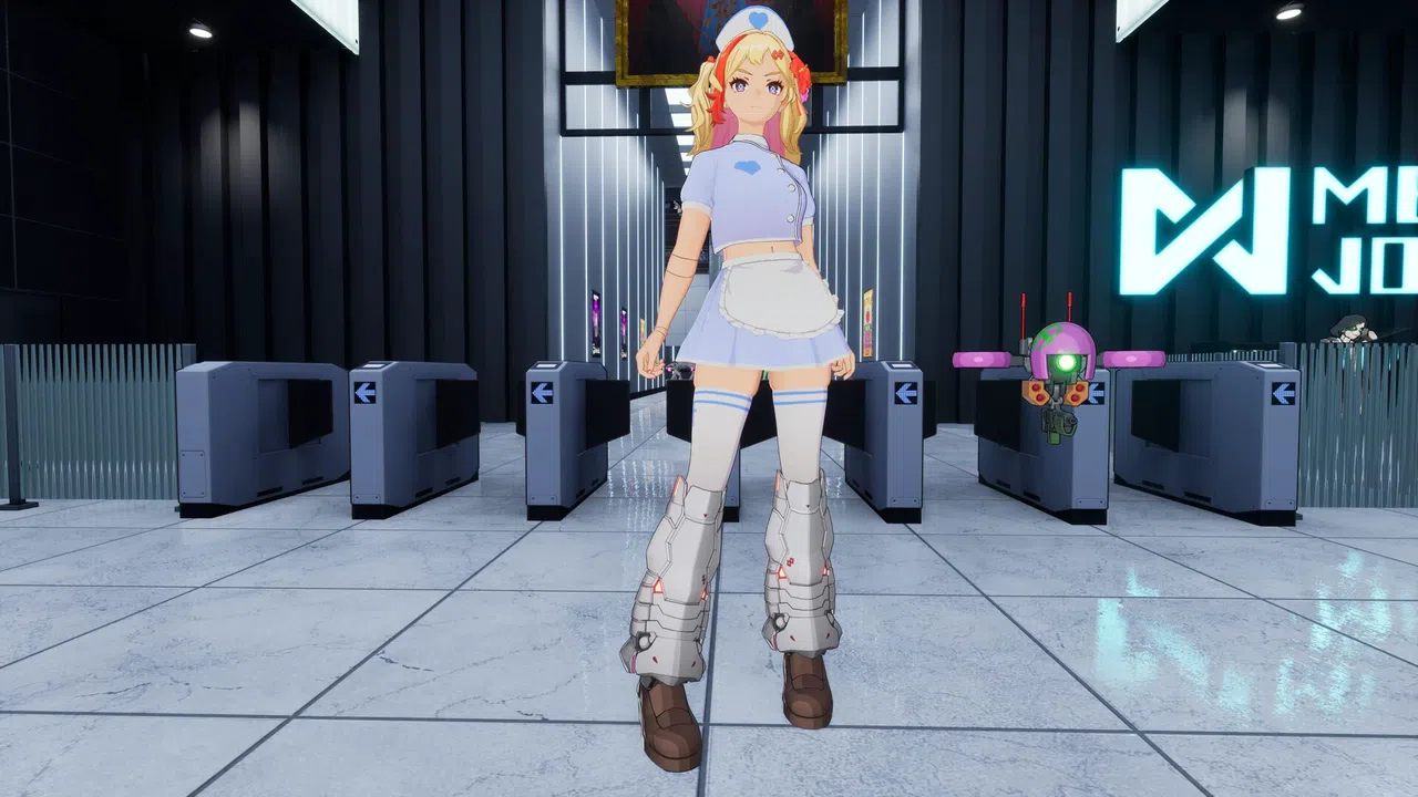 FULL METAL SCHOOLGIRL - Costume: "Nurse Baby Blue (Ryoko)" Screenshot 0
