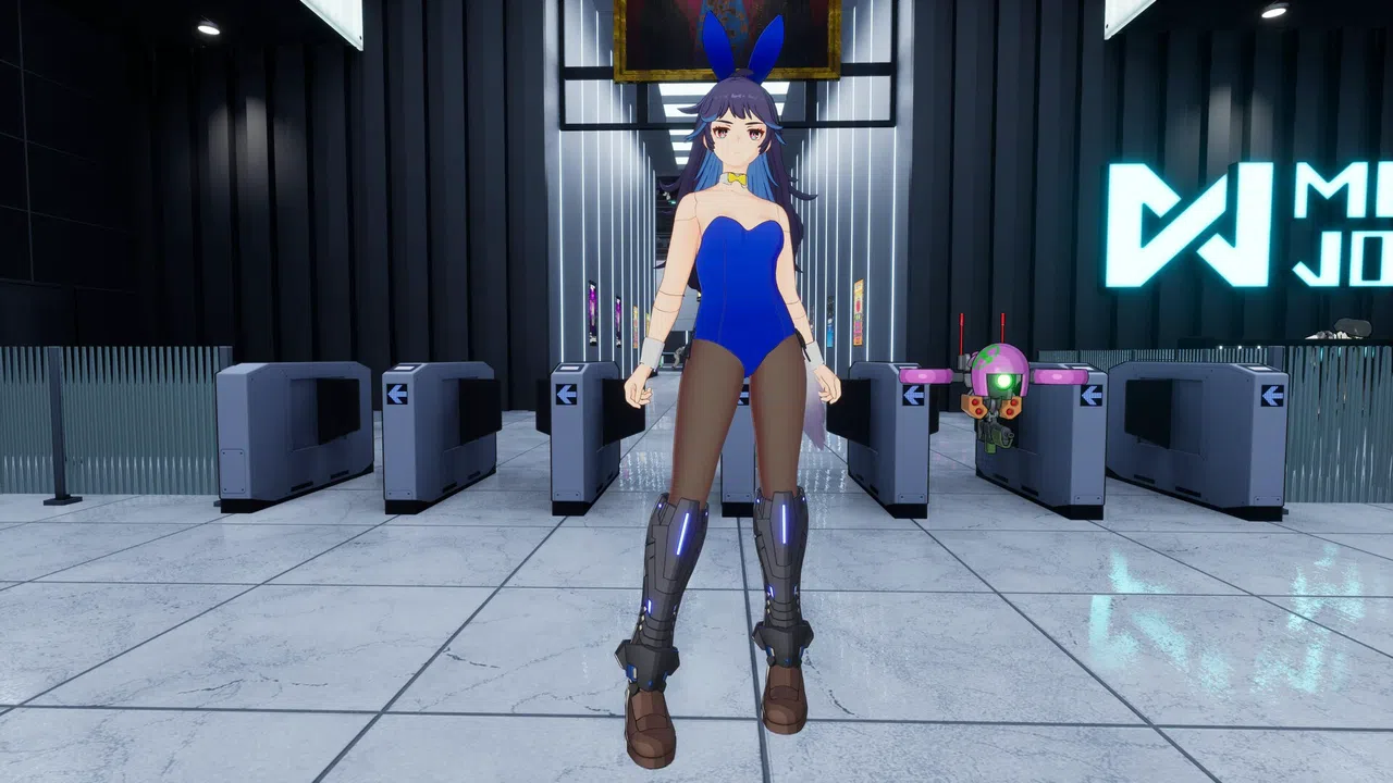 FULL METAL SCHOOLGIRL - Costume: "Blue Bunny Girl (Akemi)" Screenshot 0