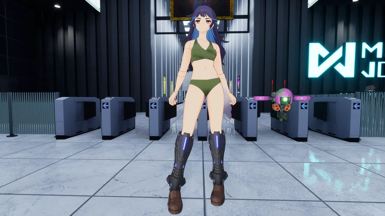FULL METAL SCHOOLGIRL - Costume: "Cool Green Bikini (Akemi)" Screenshot 1