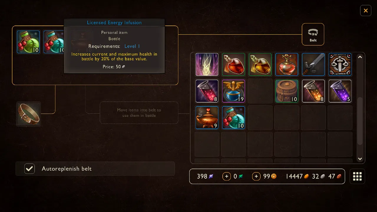 Arcane Afterfall - Consumable Items Pack Screenshot 1