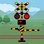 Crossing barrier icon