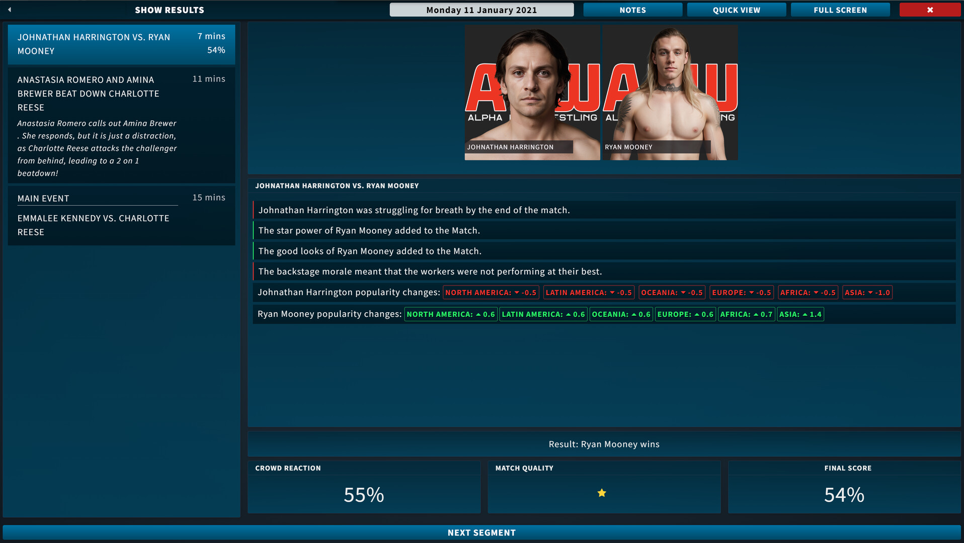 Pro Wrestling Sim Screenshot 1