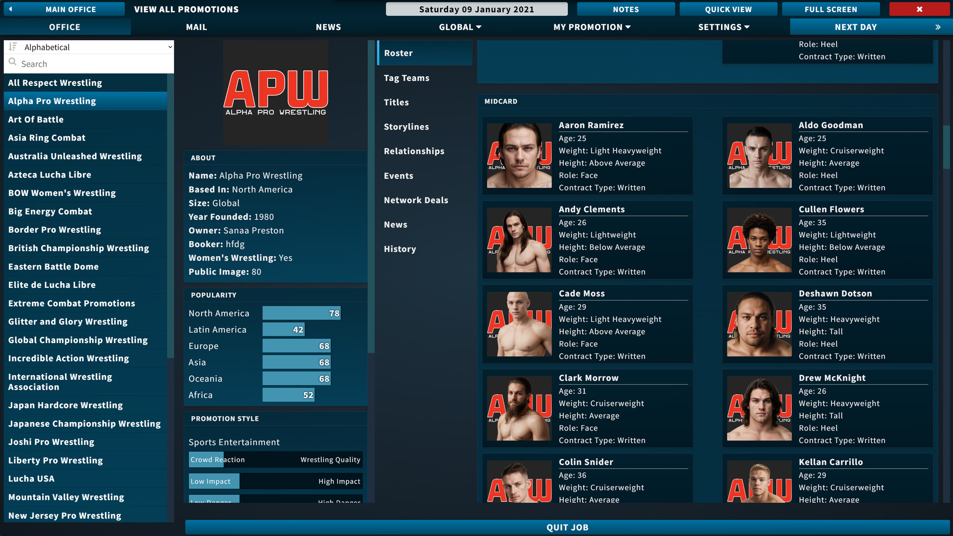 Pro Wrestling Sim Screenshot 8