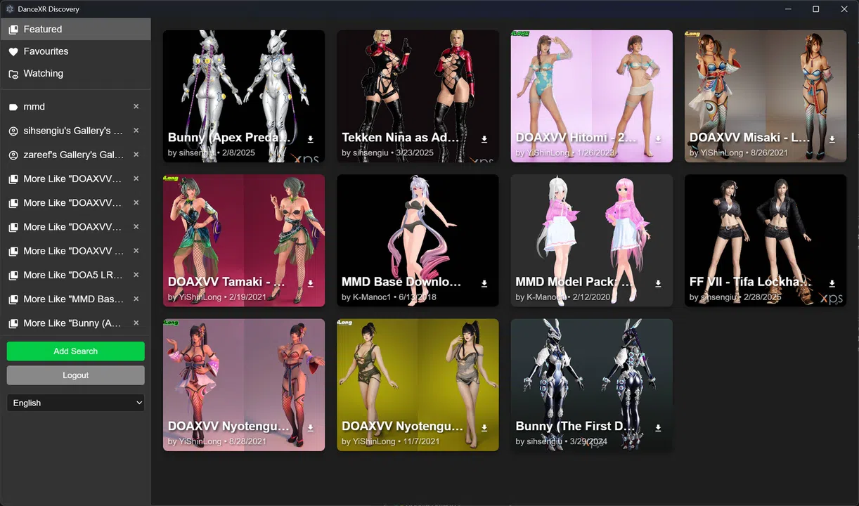 DanceXR Discovery Screenshot 1