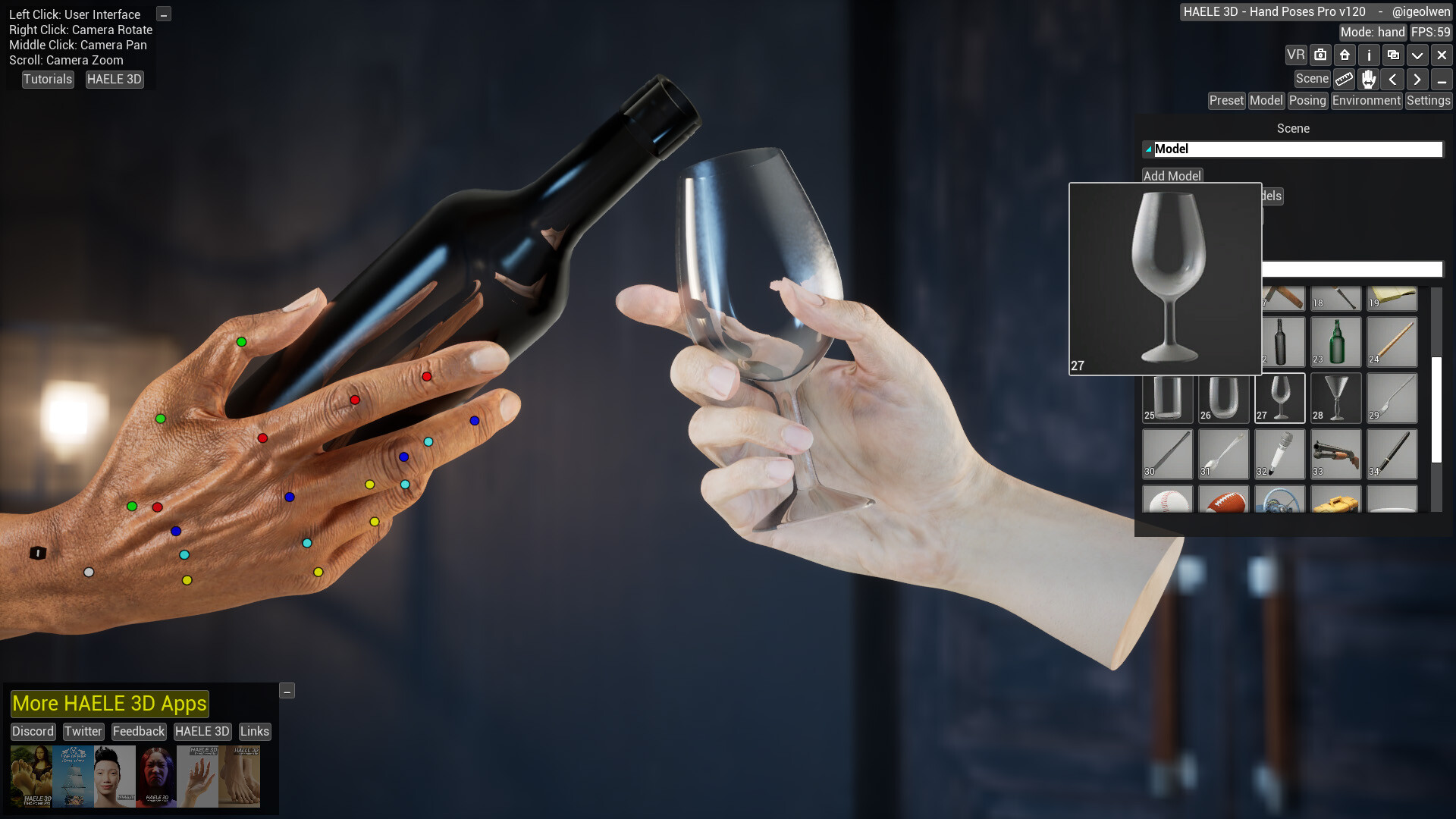 HAELE 3D - Hand Poses Pro - Drawing References Screenshot 19