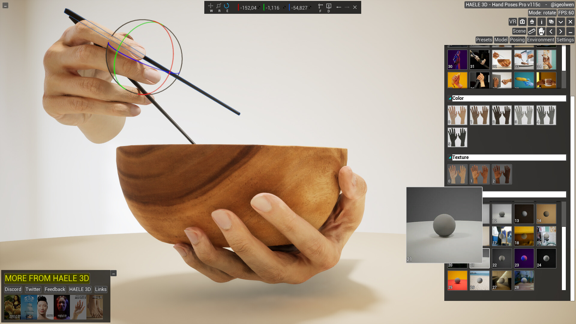 HAELE 3D - Hand Poses Pro - Drawing References Screenshot 1