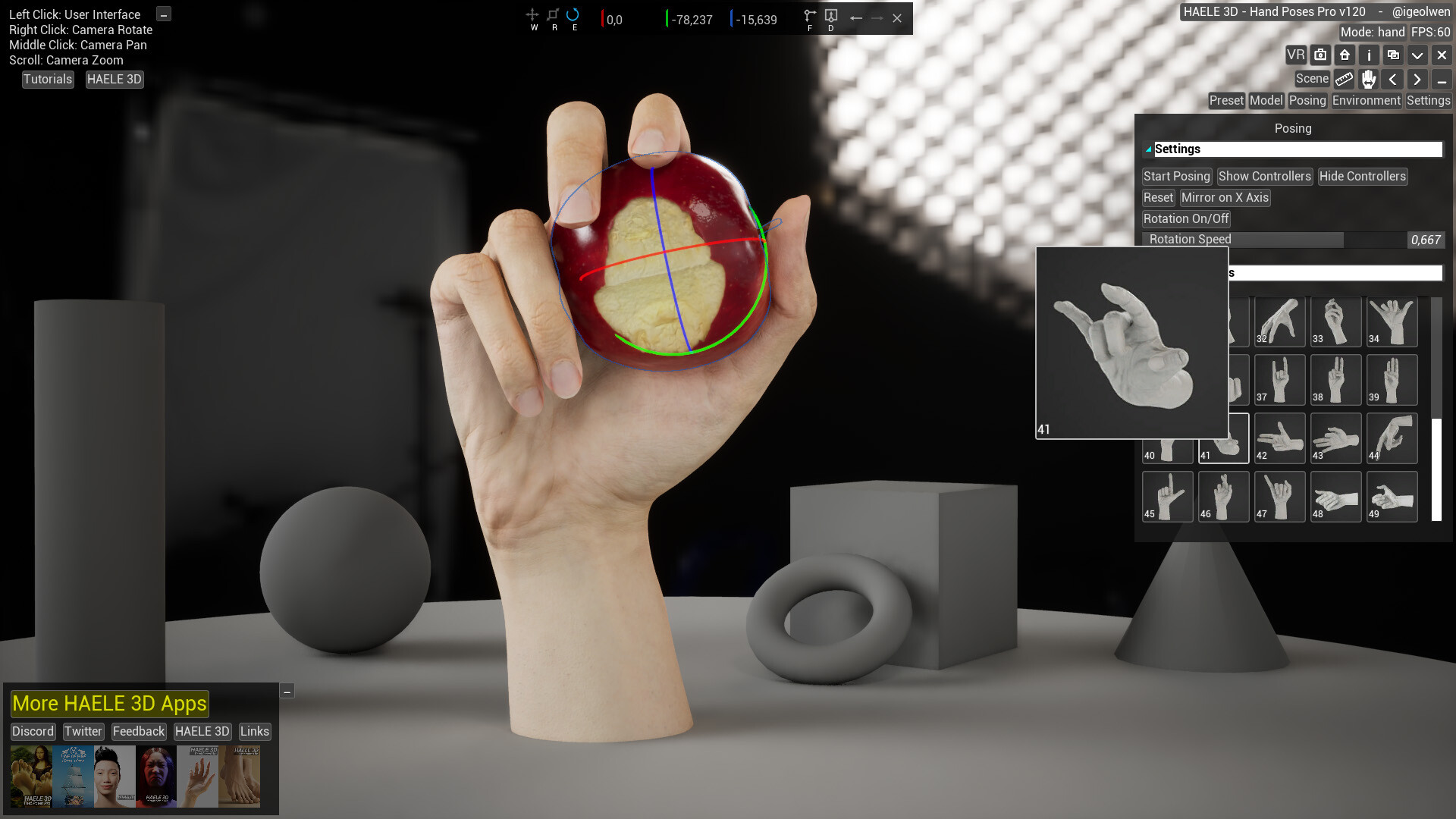 HAELE 3D - Hand Poses Pro - Drawing References Screenshot 9