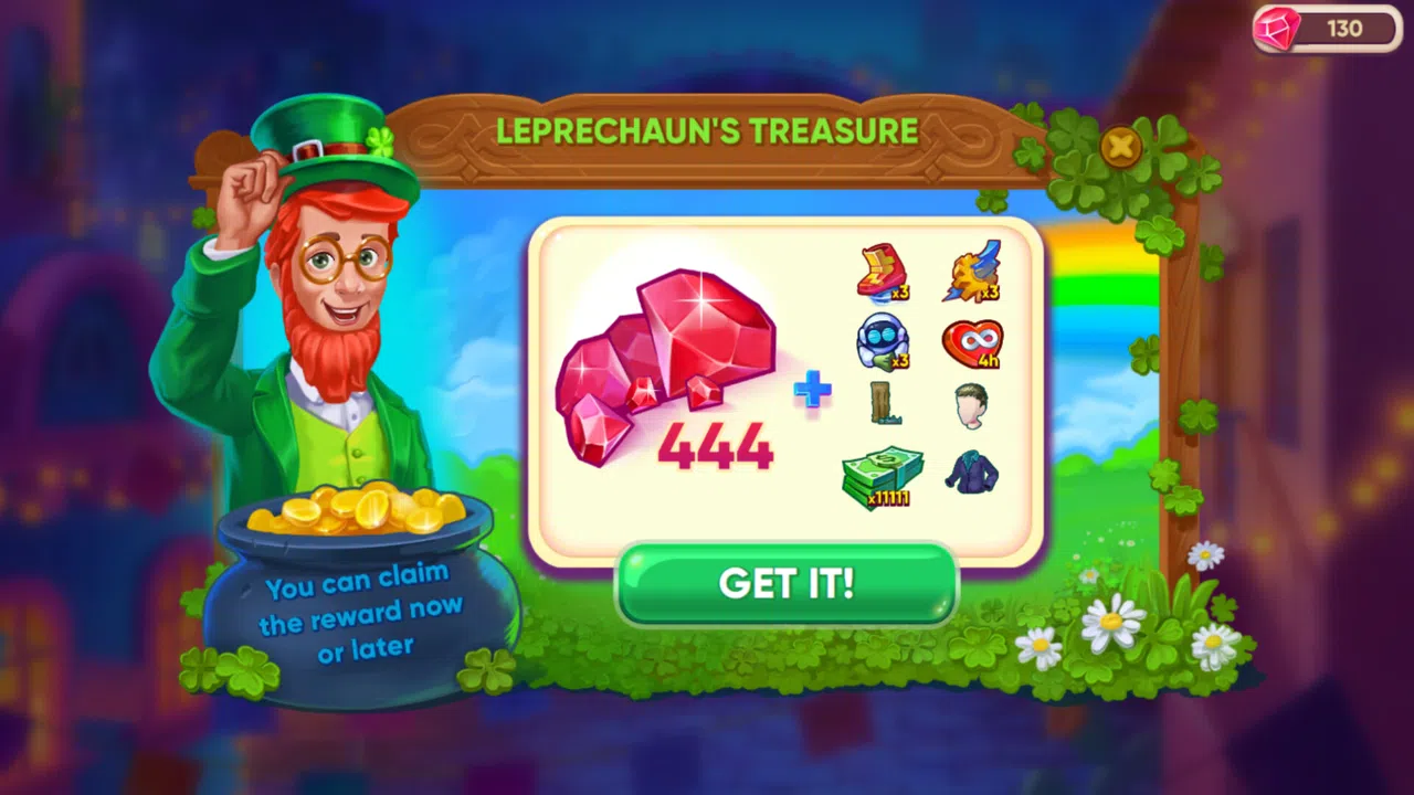 Cafe Dash: Cooking, Diner Game - Leprechaun's Treasure Screenshot 0