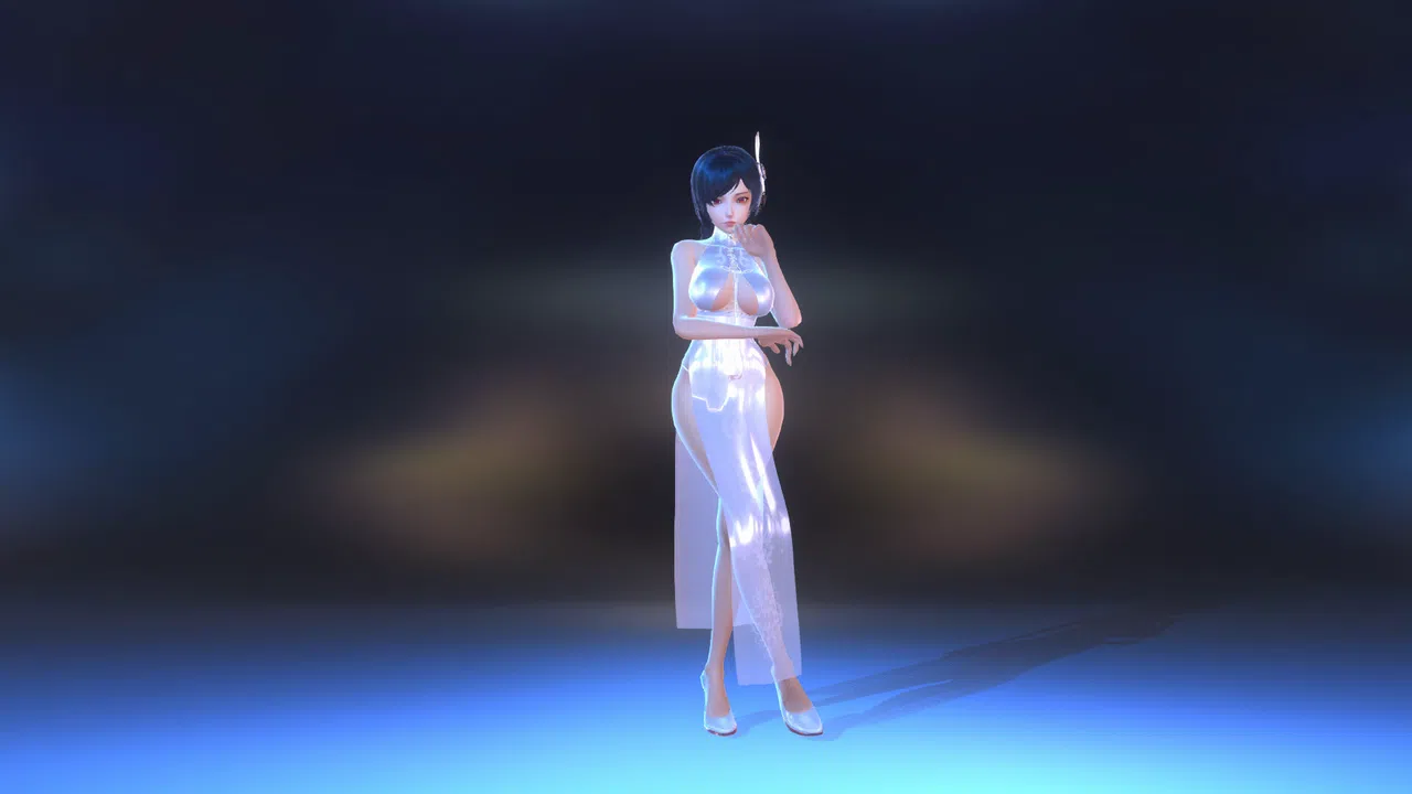 Angel Legion-DLC High-Slit Cheongsam (White) Screenshot 0