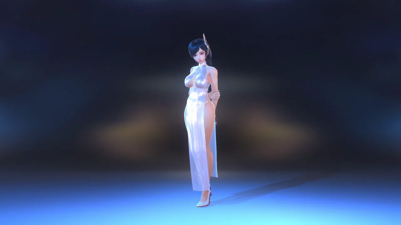 Angel Legion-DLC High-Slit Cheongsam (White) Screenshot 3