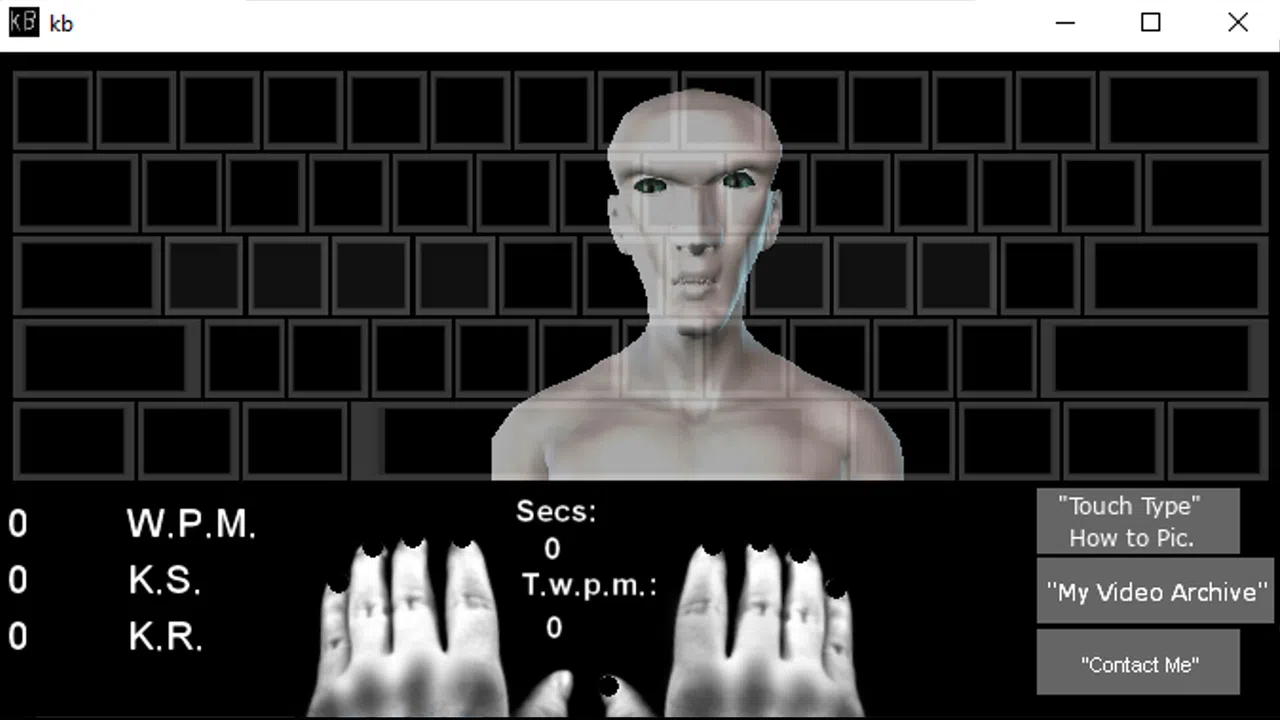 Touch Typing Home Row Speed Grinder - Tech 01001010 01101111 01100101 Skin Screenshot 1