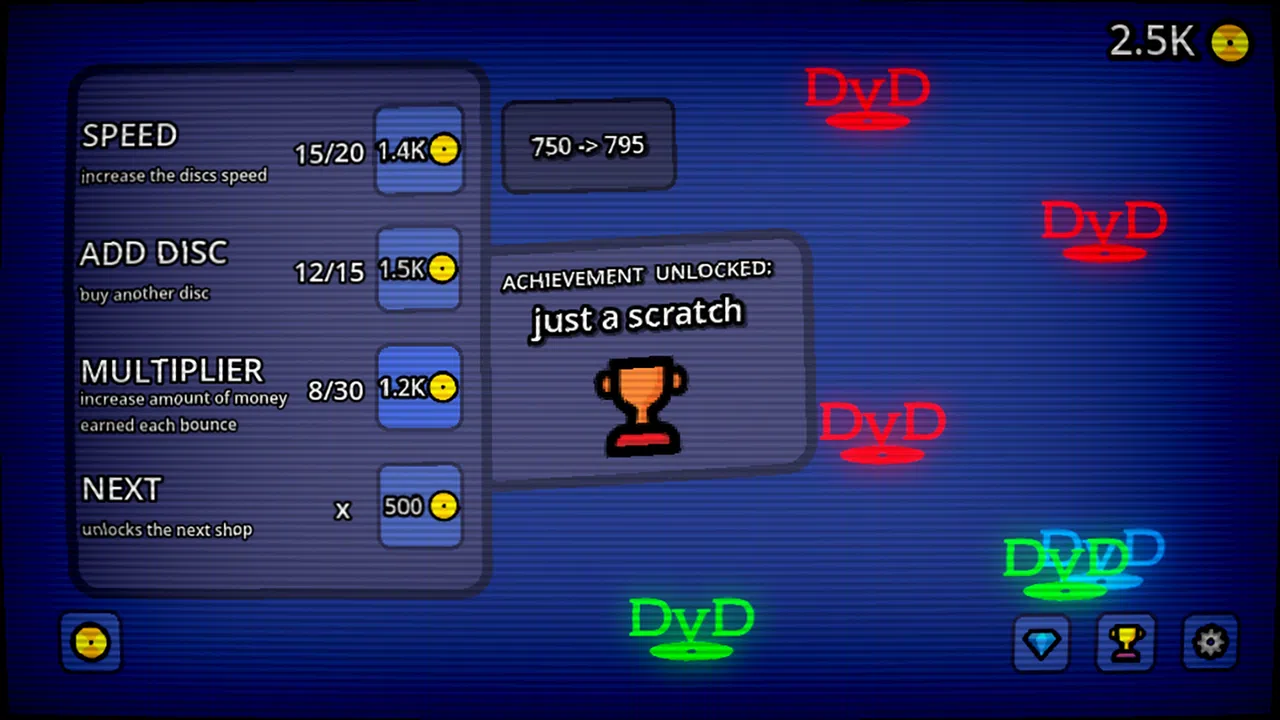 The DvD idle game Demo Screenshot 1