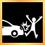 Be careful of traffic, always icon