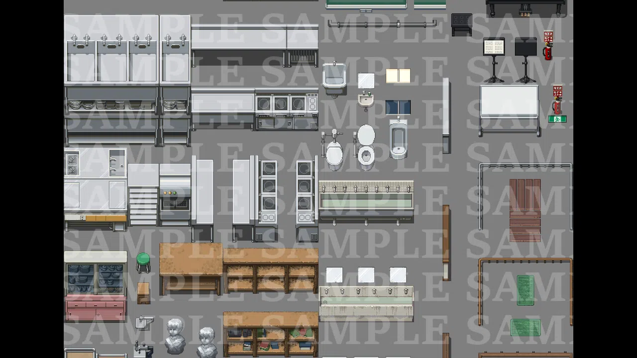 RPG Maker MZ - DorapixelMapChips - Modern JP Schools Screenshot 9