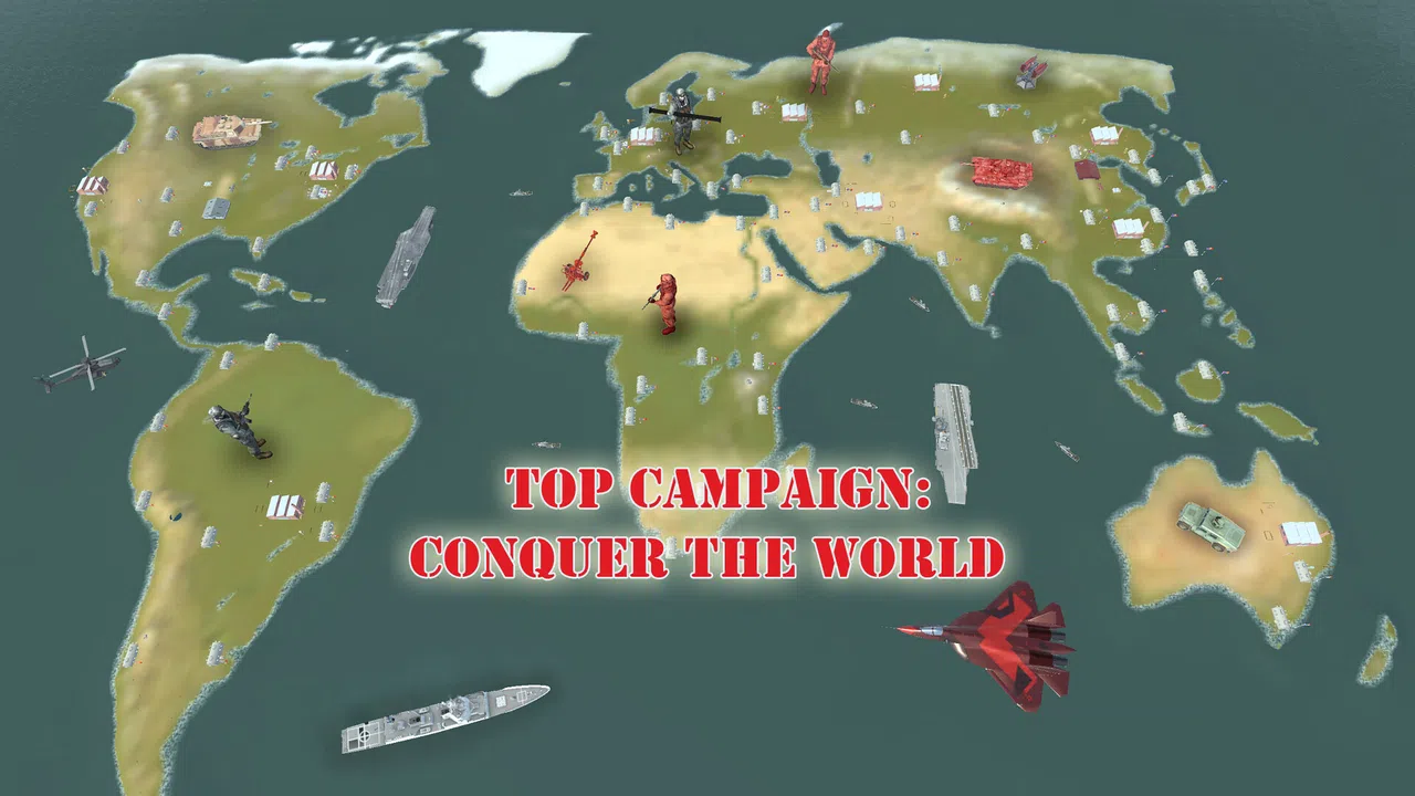 Battle 3D - Strategy game - World Map Screenshot 2