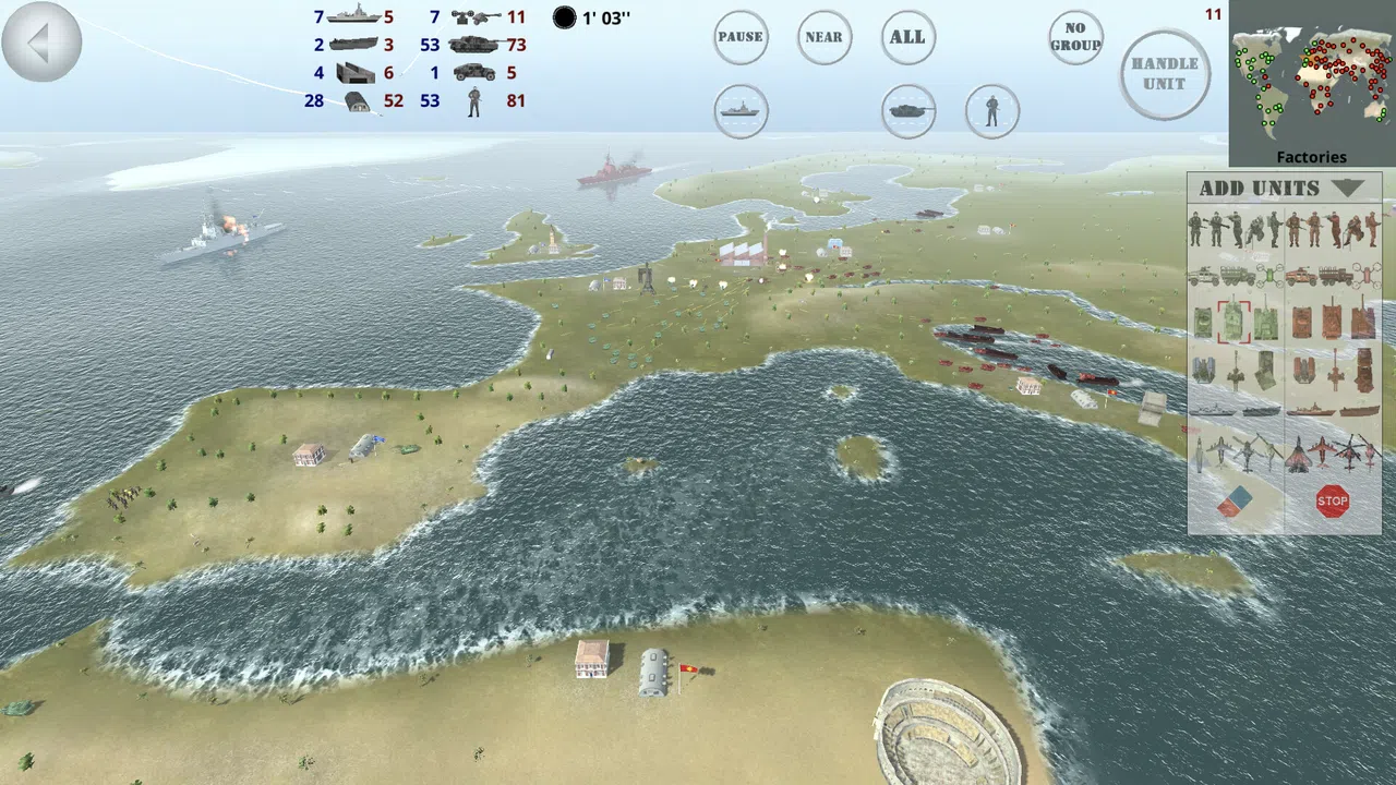 Battle 3D - Strategy game - World Map Screenshot 0