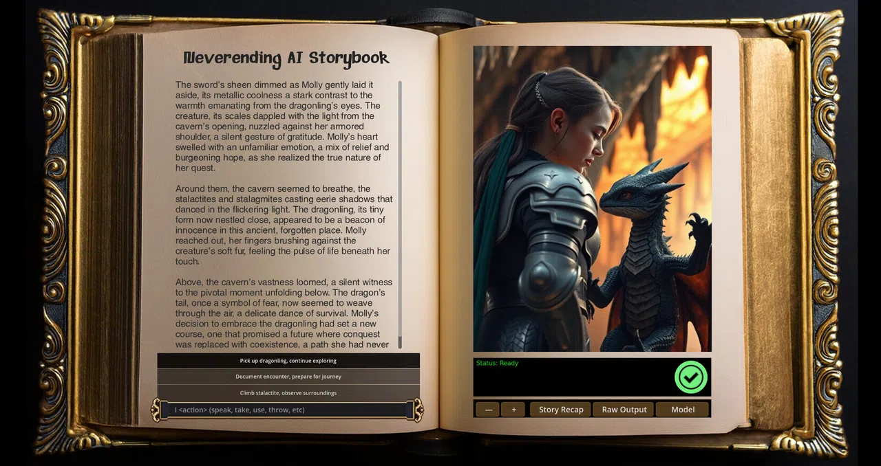 Neverending AI Storybook - HQ Image Model (Flux) Screenshot 1