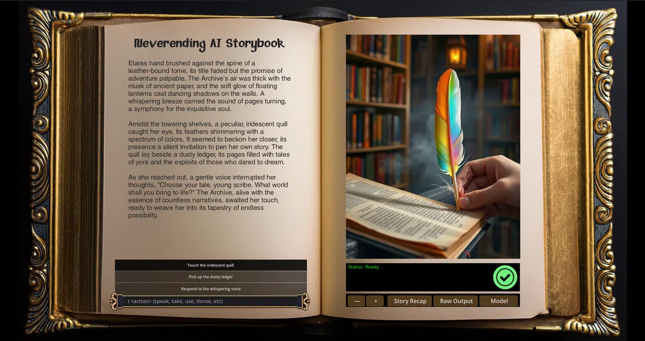 Neverending AI Storybook - HQ Image Model (Flux) Screenshot 2