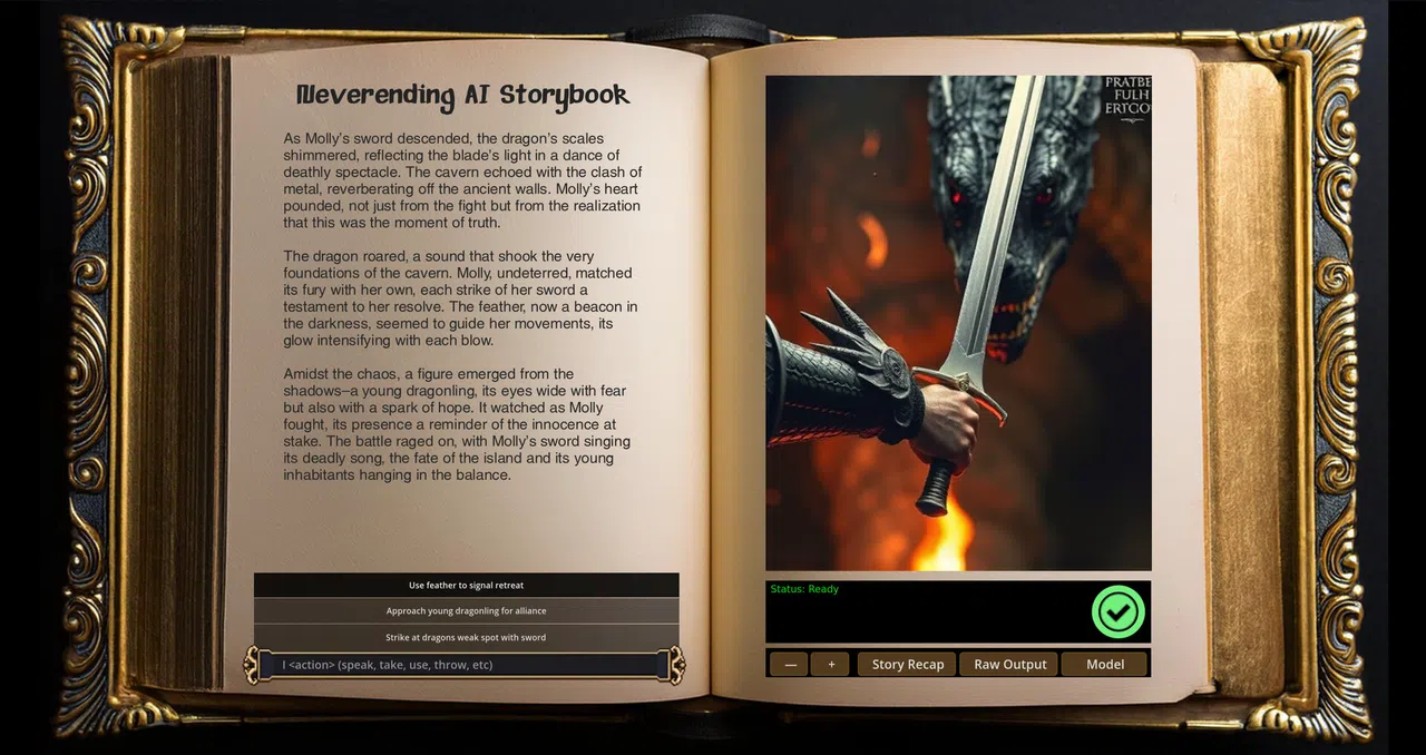Neverending AI Storybook - HQ Image Model (Flux) Screenshot 0
