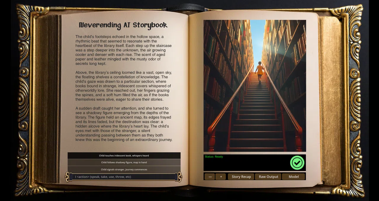 Neverending AI Storybook - HQ Image Model (Flux) Screenshot 3