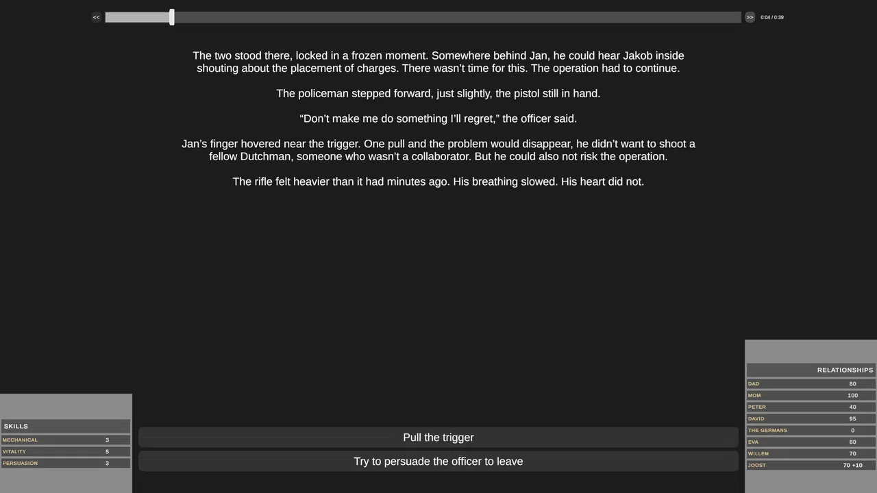 Survive, Resist, Collaborate - a World War 2 Choice-Based Story Screenshot 0