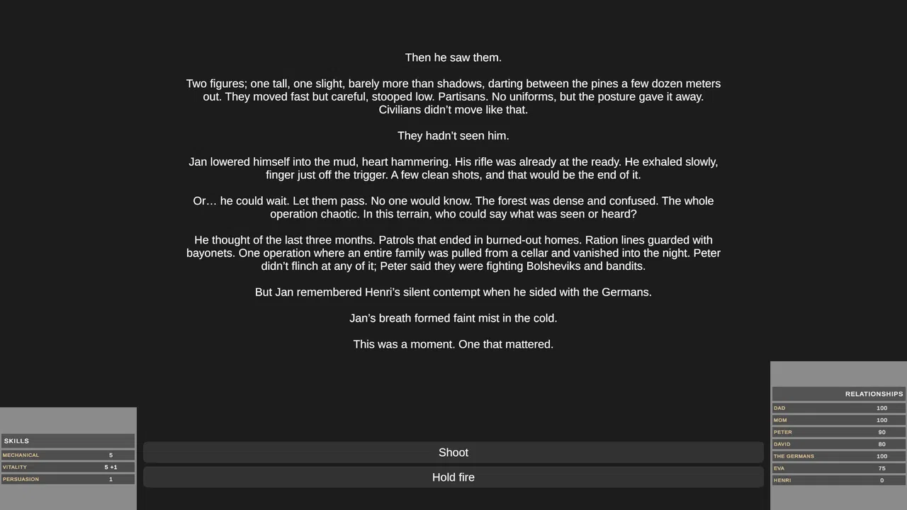 Survive, Resist, Collaborate - a World War 2 Choice-Based Story Screenshot 3