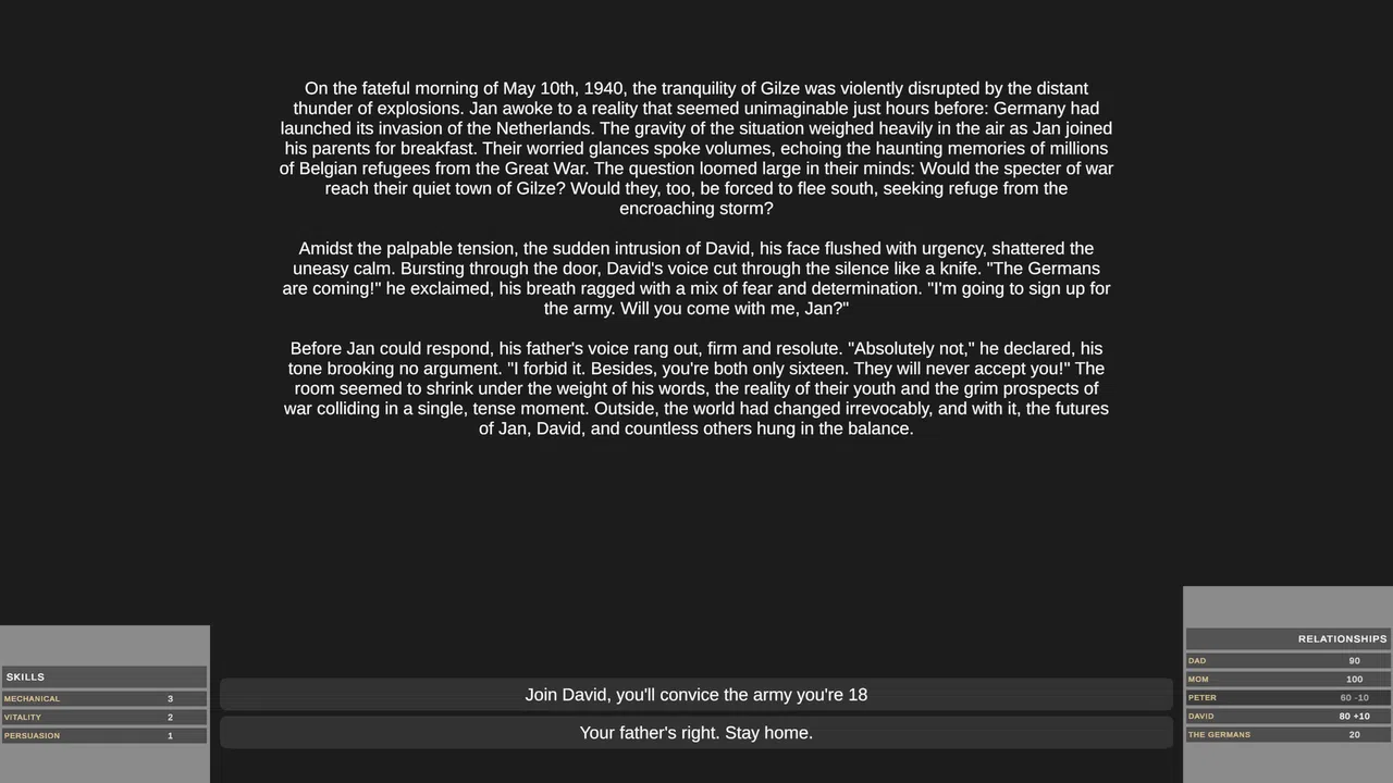 Survive, Resist, Collaborate - a World War 2 Choice-Based Story Screenshot 2