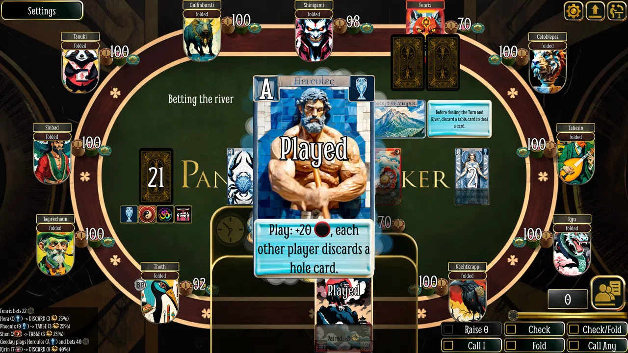Pantheon Poker Screenshot 2
