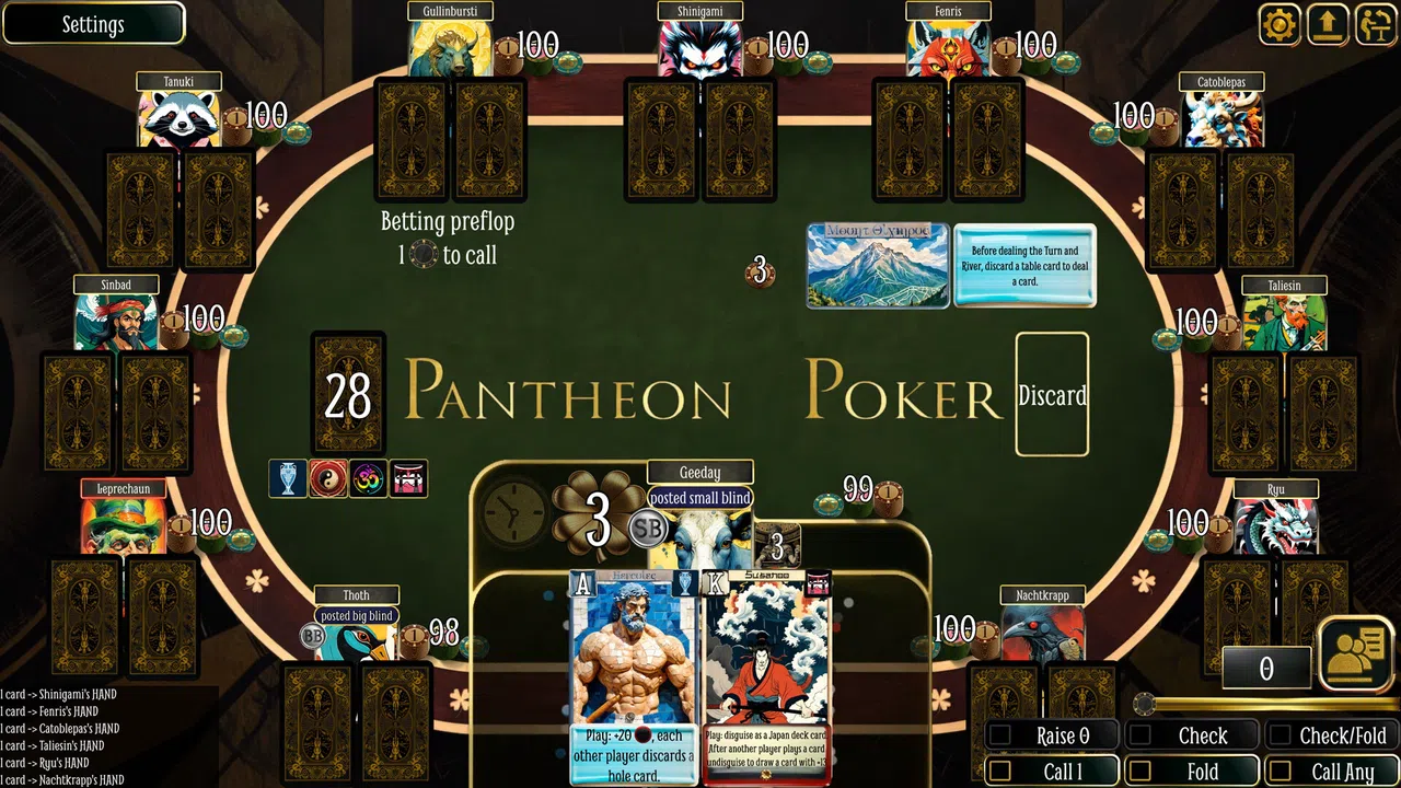 Pantheon Poker Screenshot 1