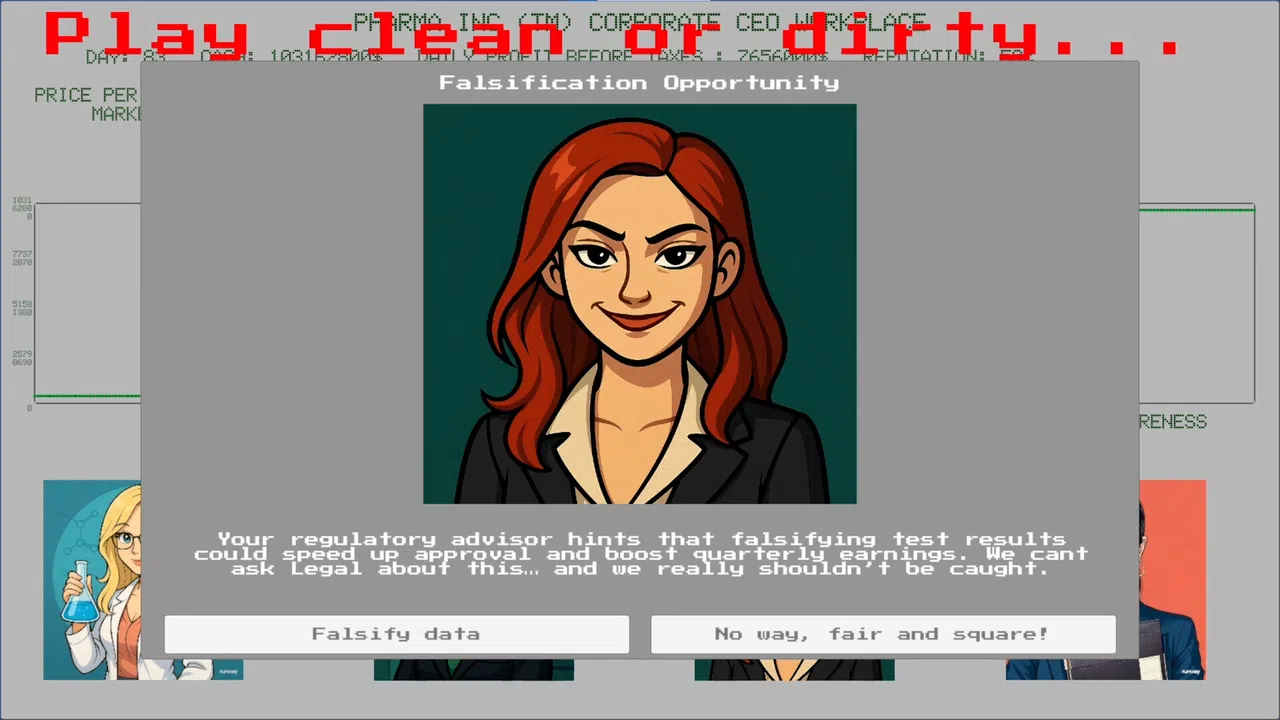 PHARMA INC SIMULATOR - Ethics not included.  Screenshot 3