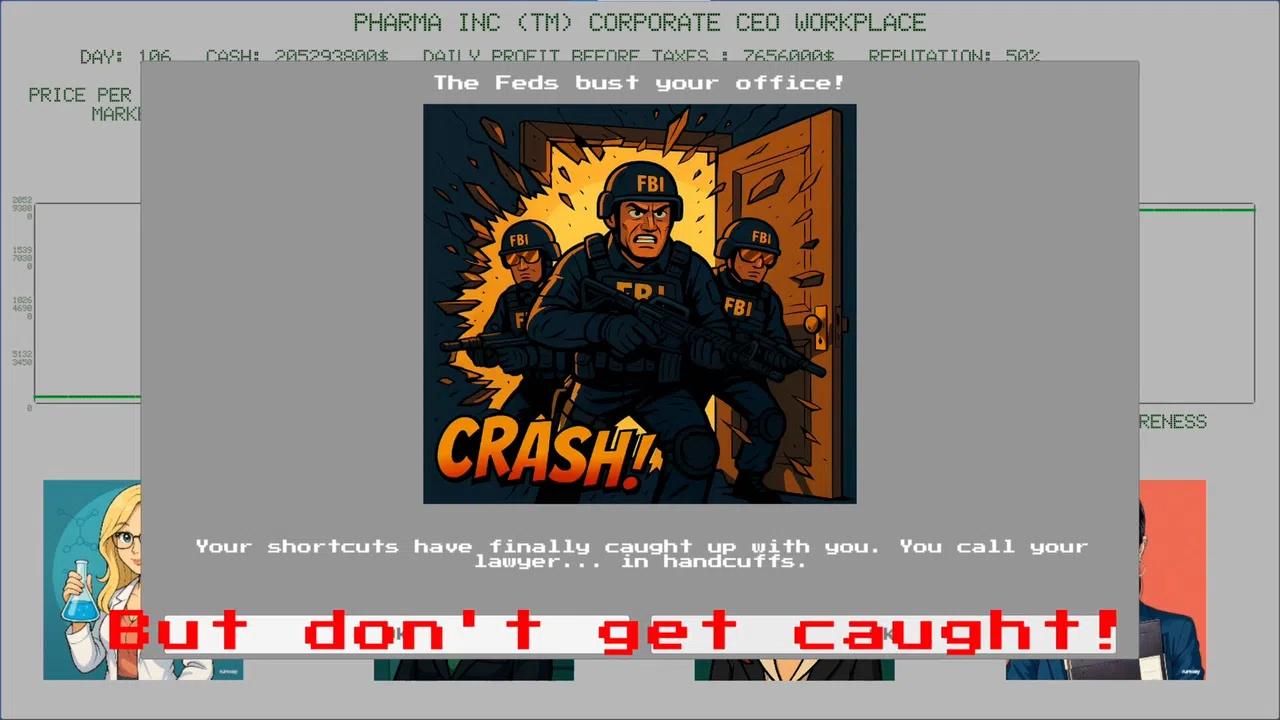 PHARMA INC SIMULATOR - Ethics not included.  Screenshot 5