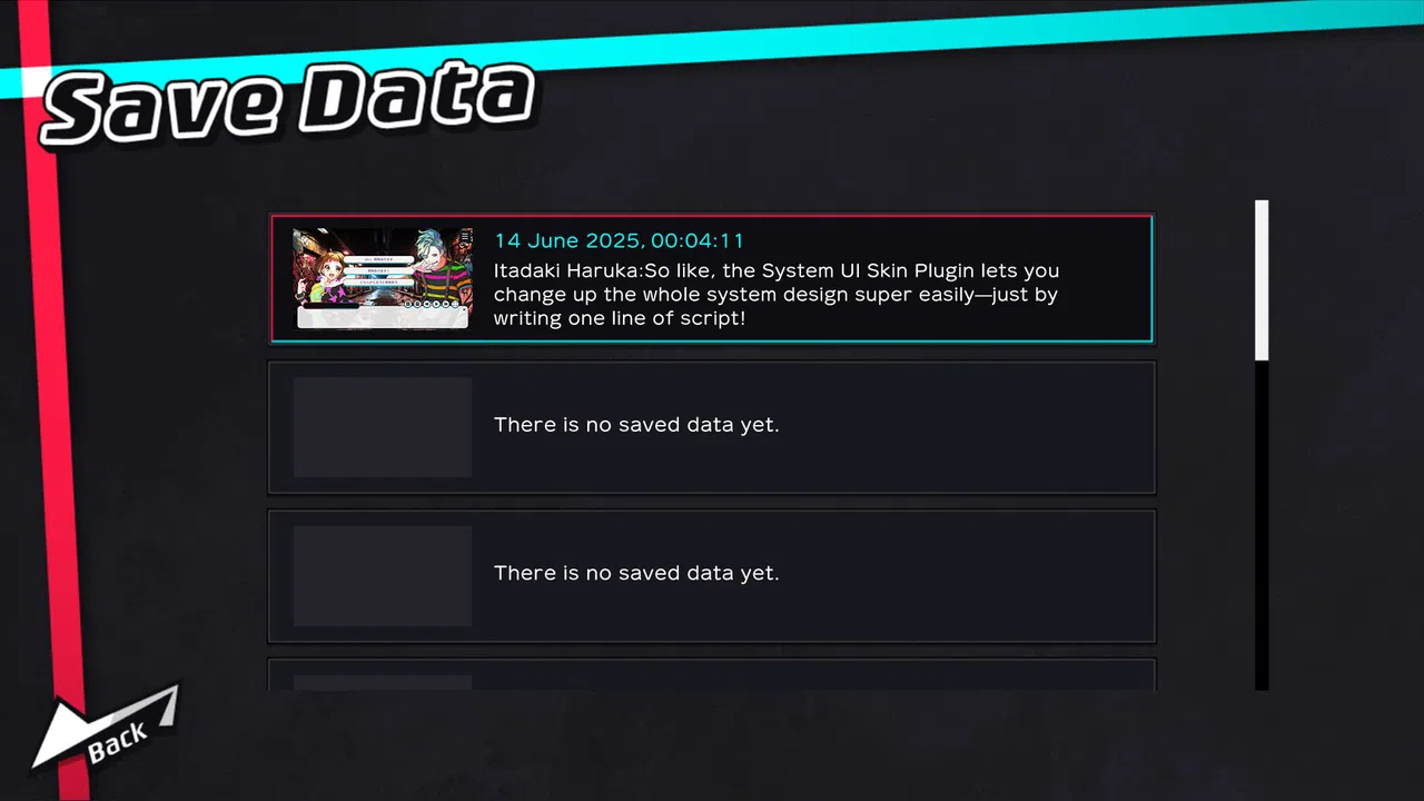 Tyrano Studio - System UI Skin Plugin #1 Screenshot 2