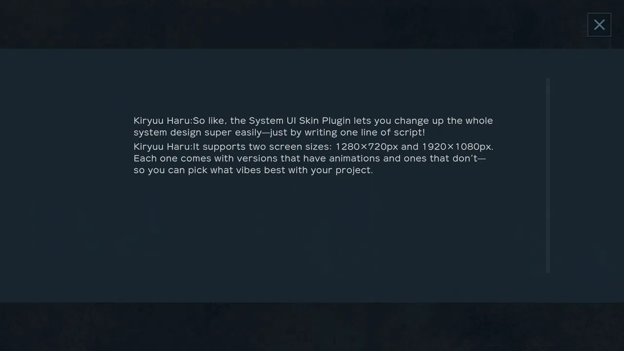 Tyrano Studio - System UI Skin Plugin #2 Screenshot 5