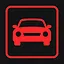 Car in the middle of nowhere icon