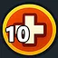 Collect 10 health items icon