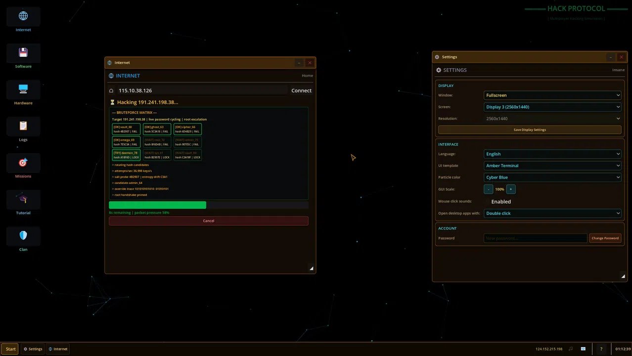 Hack Protocol Screenshot 2