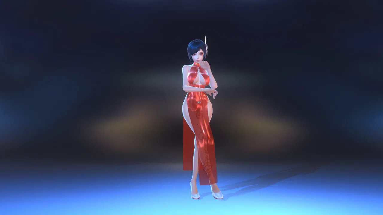 Angel Legion-DLC High-Slit Cheongsam (Red) Screenshot 1