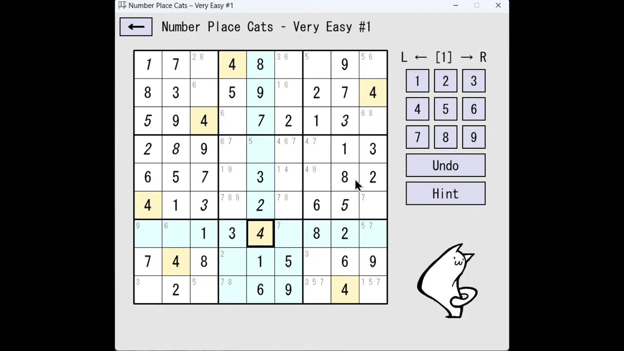Number Place Cats Screenshot 2