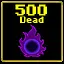 500 Deaths after 1+ minute survival icon