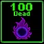 100 Deaths after 1+ minute survival icon
