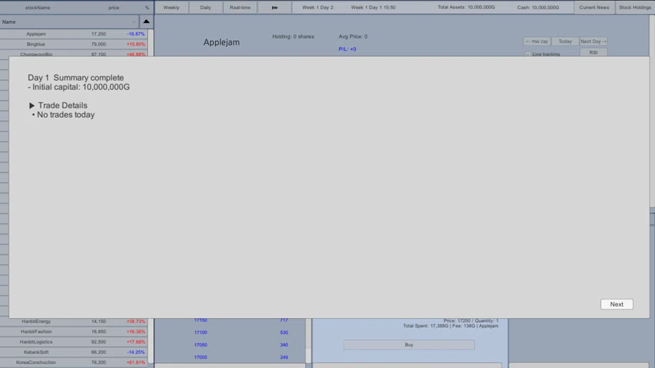Day Trading Simulator Screenshot 4
