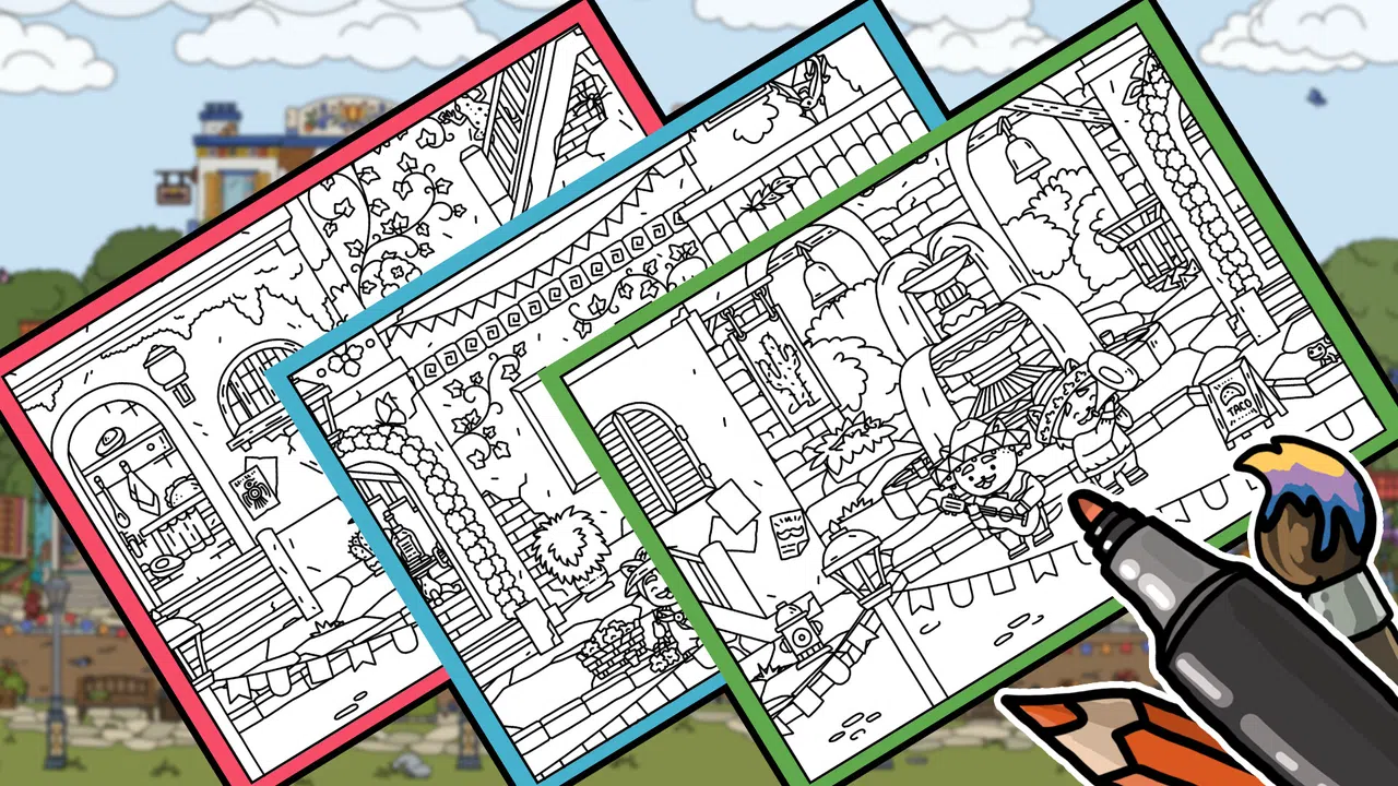 FIND ALL 8: The road to the Maya - Coloring Book Screenshot 0