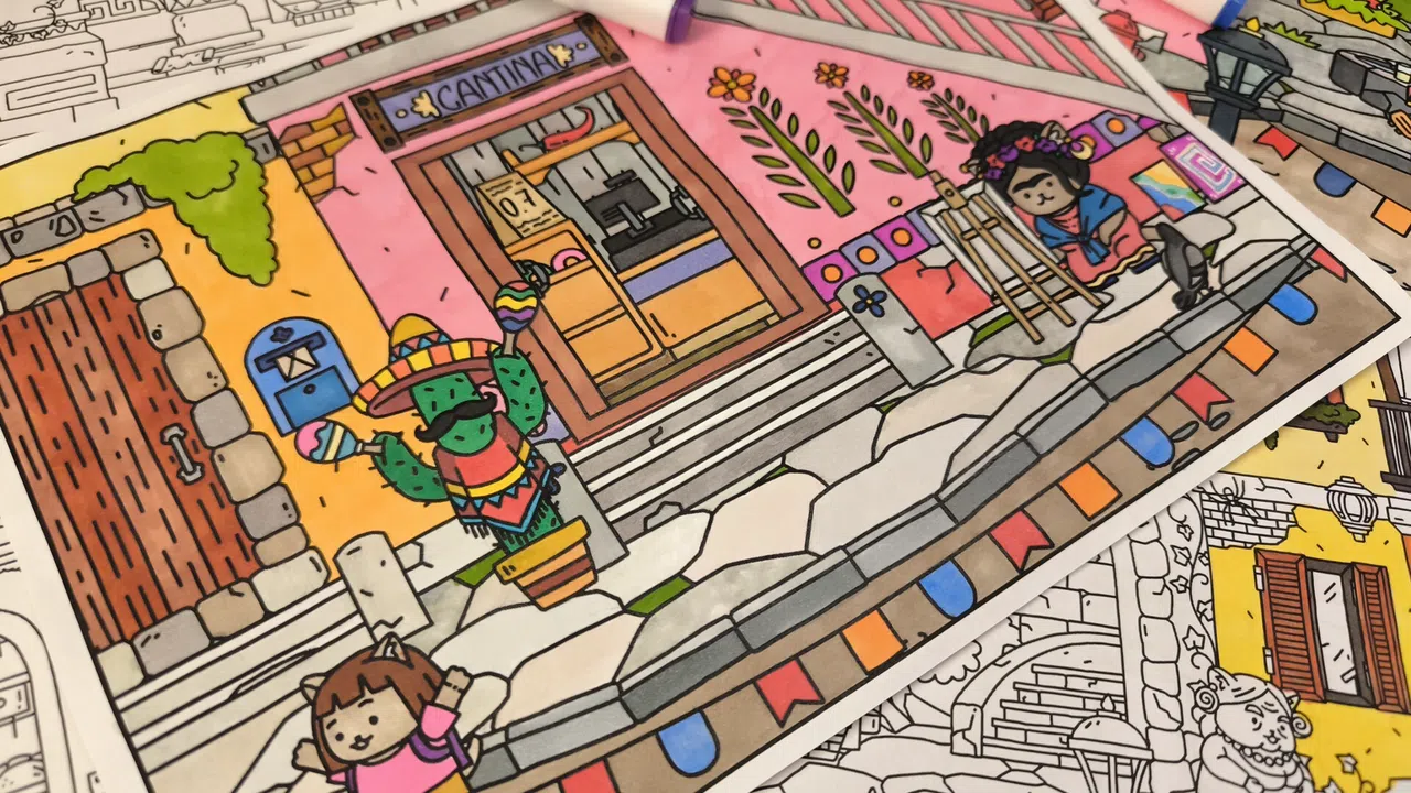 FIND ALL 8: The road to the Maya - Coloring Book Screenshot 10